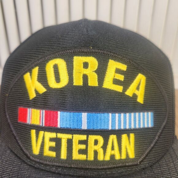 Metals of America Korea Veteran Snapback Hat Cap Black Patch Service USA Made - Picture 3 of 10